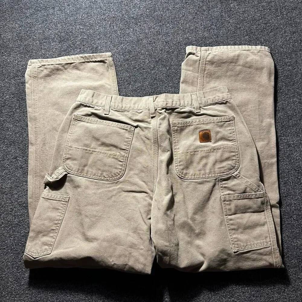 Carhartt Men's Tan and Cream Trousers